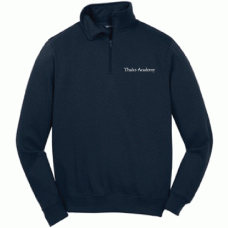 1/4-Zip Cadet Collar Sweatshirt - Logotype - Embroidered 